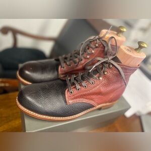 Wolverine Boots Men 10D Brown Black Leather 1000 Mile Lace Up W40305